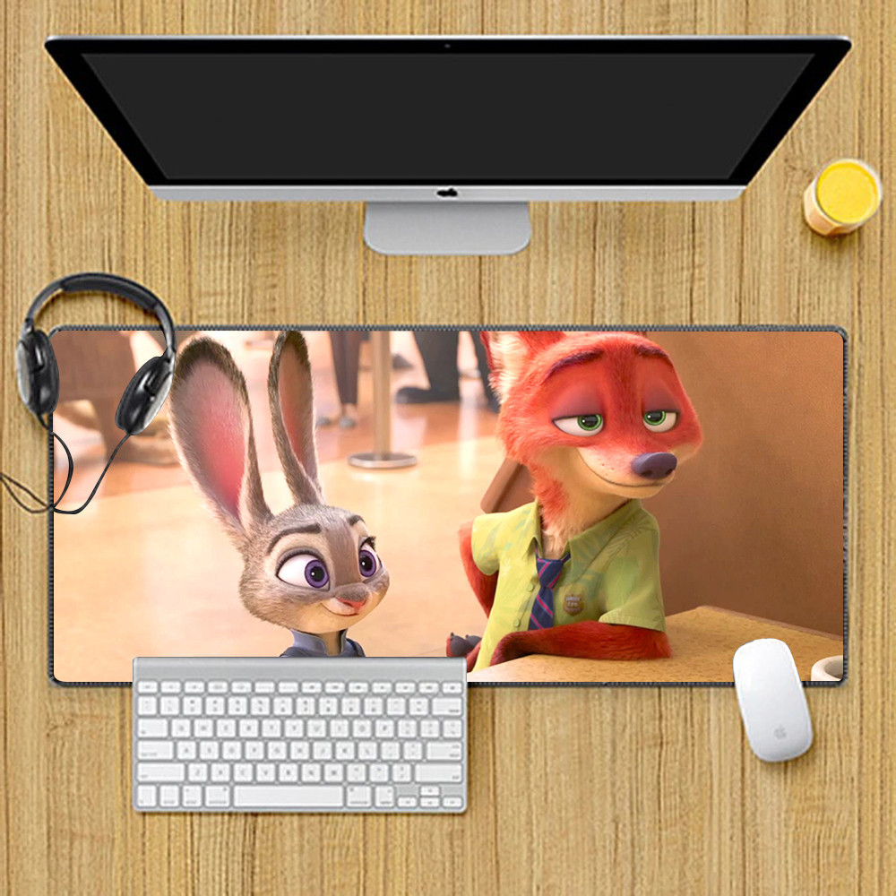 Zootopia Mousepad HD In Máy Tính Game Thủ Khóa Cạnh Chống Trơn Trượt Miếng Lót Chuột XXL90x40cm Bàn Phím PC Để Bàn Pad