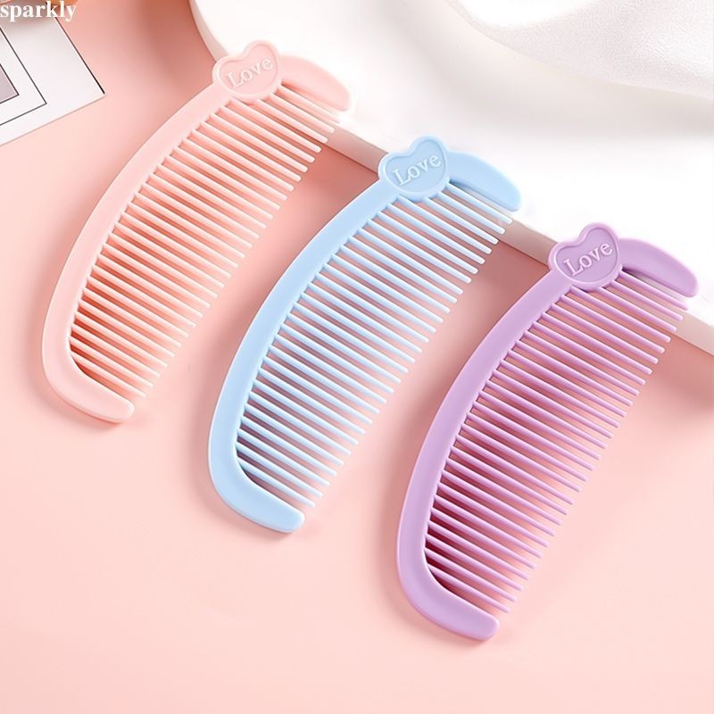🎉sparkly🎉 Hoạt Hình Lược Chải Tóc mini Cầm Tay Hình Trái Tim Dễ Thương Cho Học Sinh