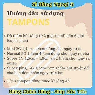 [CÓ CHE TÊN] Băng vệ sinh Tampon Facelle đầy đủ size chuẩn Đức - Hàng mới về