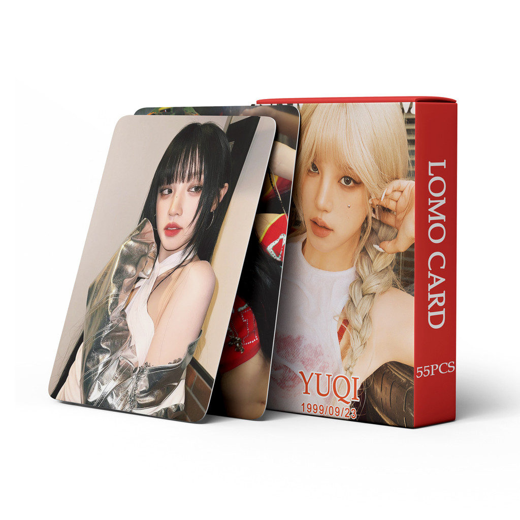 Linxx 55 Chiếc (G) I-DLE YUQI Album Lomo Card Kpop Photocards Bưu Thiếp Series