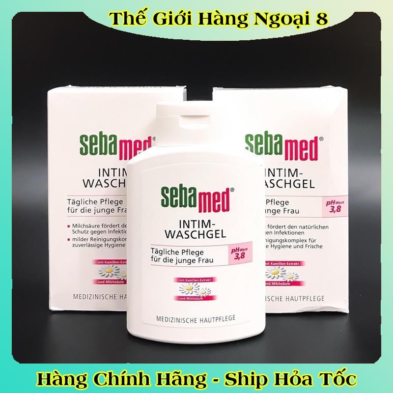 Dung dịch vệ sinh phụ nữ SEBAMED pH3.8 200ml làm sạch nhẹ nhàng an toàn chính hãng - Hàng nội địa Đức