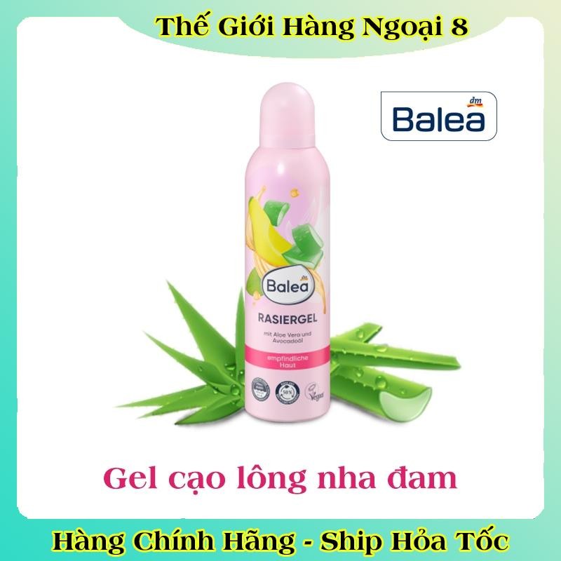 Gel cạo lông Balea Đức toàn thân và bikini dành cho nữ da nhạy cảm 200ml - Hàng chính hãng Đức