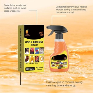 Keo Tẩy Xịt Miếng Dán Tẩy Xịt Keo Tẩy Cửa Sổ Ô Tô Dính Miếng Dán Vệ Sinh Xịt 120ML Đa Năng antirtvn
