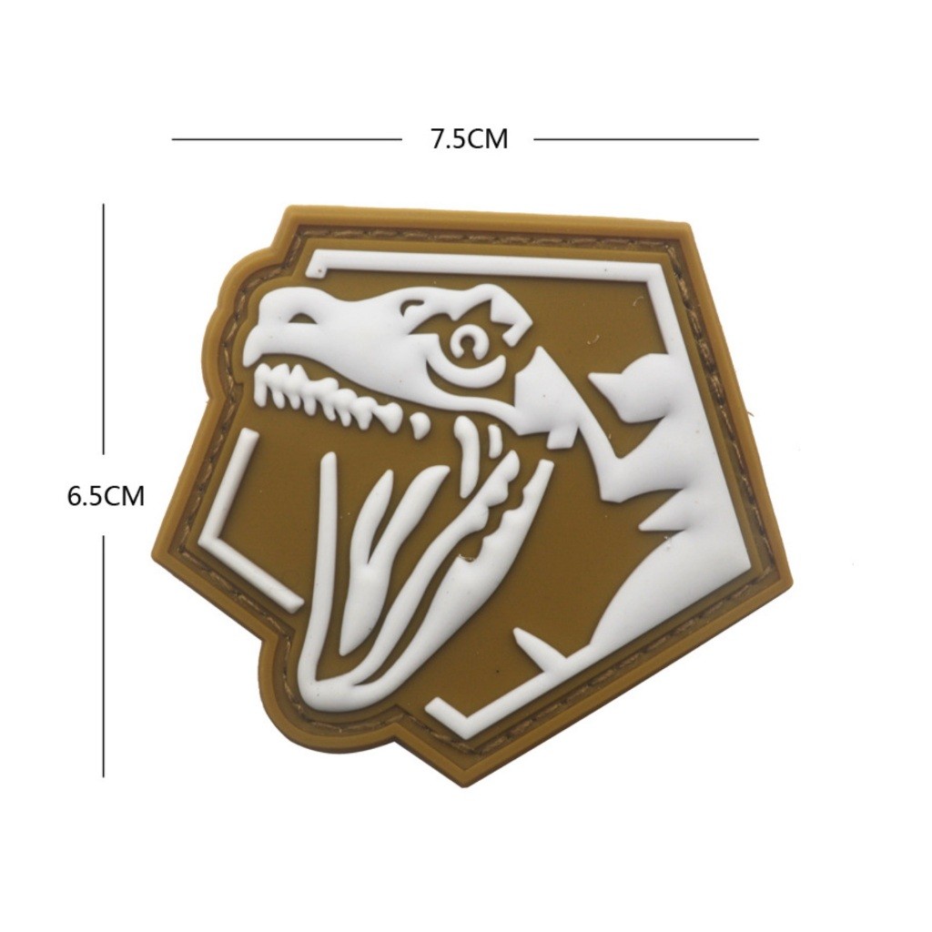 Patch_miếng dán PVC velcro dạ quang khủng long _retro