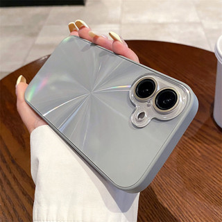 Sang Trọng Nhiều Màu Sắc Laser CD Họa Tiết Aurora Ốp Lưng Cho iPhone 16 15 14 13 12 11 Pro Max Chống Sốc Ốp Lưng Bảo Vệ Camera Bìa Cứng