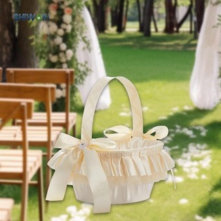 Giỏ hoa cưới Giỏ hoa Satin cho sự kiện kỷ niệm kỷ niệm