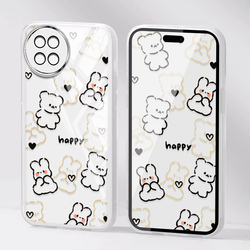Ốp điện thoại kiểu YBD INS cho ITEL S23 ‎S665L Tecno Spark 20 pro plus Tecno KJ7 Họa tiết gấu bông dễ thương Vỏ mềm trong suốt