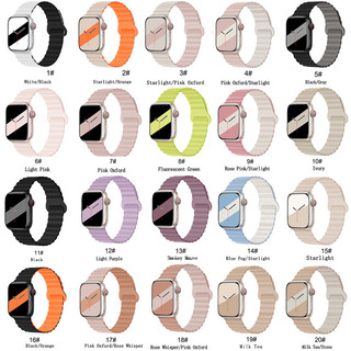 Dây đeo từ tính Dây đeo silicon cho Apple Watch Ultra 2 49mm 41mm 45mm 42mm 44mm 38mm 40mm iWatch Series 9 8 7 6 SE 5 4