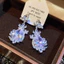 Hoa Bướm Mới Giọt Nước Zircon Ánh Sáng Sang Trọng Thời Trang Bạc Bông Tai Kim