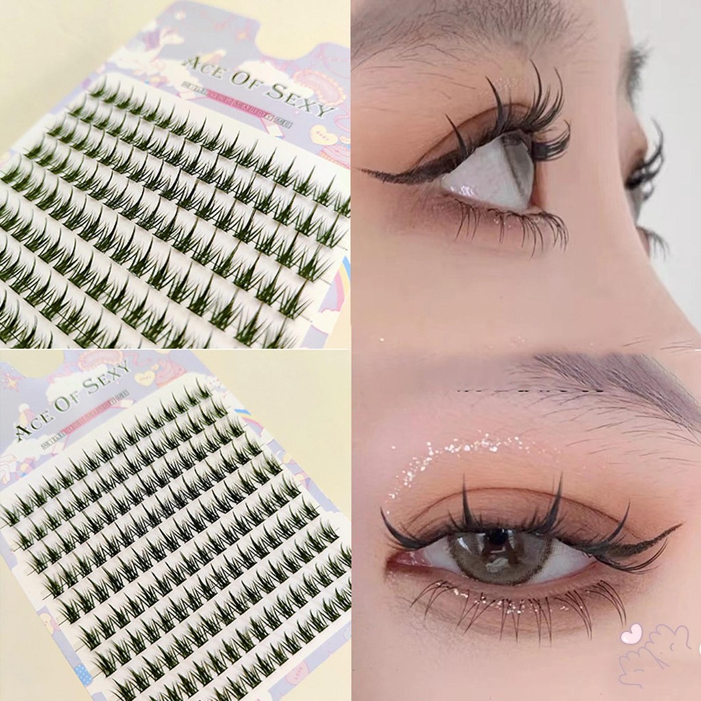 Fairy Hair Cụm Lông Mi Đơn Ánh Sáng Tự Nhiên Lông Tơ Wispy Volume