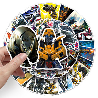 Bộ 50 Hoạt Hình Transformers Miếng Dán DIY Nhật Ký Hành Lý Sổ Lưu Niệm Điện Thoại Di Động Xe Đạp Trẻ Em Miếng Dán