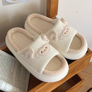 XIXITIAO Lanh Dép Bé Gái Bốn Mùa Đa Năng Vui Nhộn Influencer Cừu Nhật Bản ins Casual Home Đế Mềm