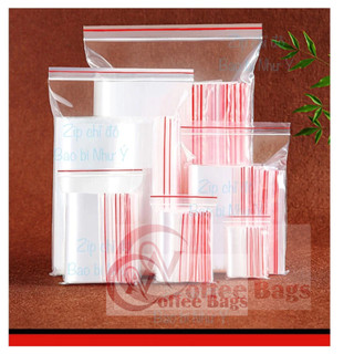100gr túi zip chỉ đỏ nhiều size(Hàng có sẵn)