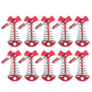 Zuoo 10 Chiếc Sàn Neo Peg Chống Gió Xương Cá Lều Cọc Có Khóa Lò Xo Di Động Dây Gió Neo Cho Ngoài Trời C