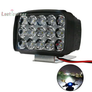 Đèn pha xe máy 15 LED 1000LM Motos ATV UTV Scooter Lighg [Mới]