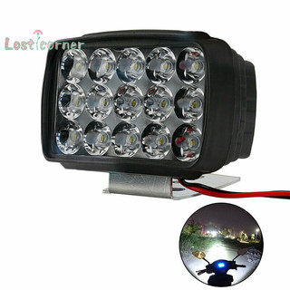 [Lostcorner] Đèn pha xe máy 15 LED 1000LM Motos ATV UTV Scooter Lighg [Mới]