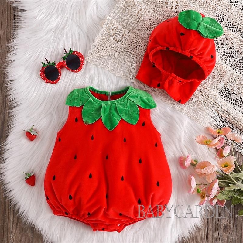 / / -Dễ Thương Bé Trai Bé Gái Dâu Cosplay Trang Phục Lông Cừu Lá Viền Không Tay Dâu Áo Liền Quần + Mũ Quần Áo Halloween