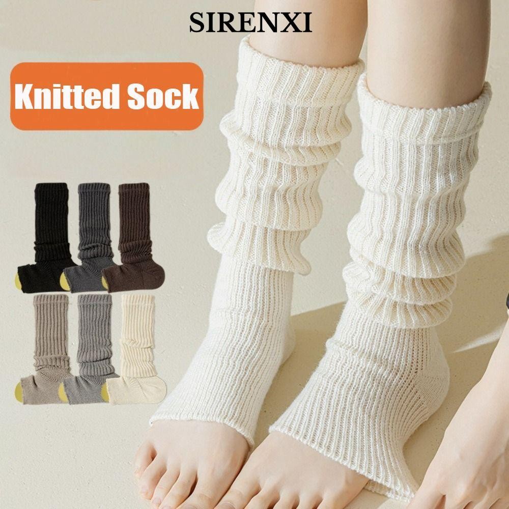 Tất dệt kim Lolitas, Ấm chân đan ngọt ngào dễ thương, Vỏ chân ấm màu trơn mùa thu đông