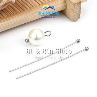Đinh Inox Đế Hạt Tròn Dùng Xỏ Hạt Chuỗi, Hạt Trai Làm Trang Sức Handmade, Làm Đồ Thủ Công