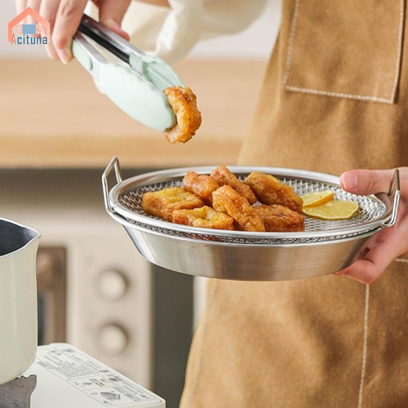 1 Máy Tính Thép Không Gỉ Chiên Khay Dầu Giỏ Lưới Chiên Nướng Thực Phẩm Lọc Nhà Bếp