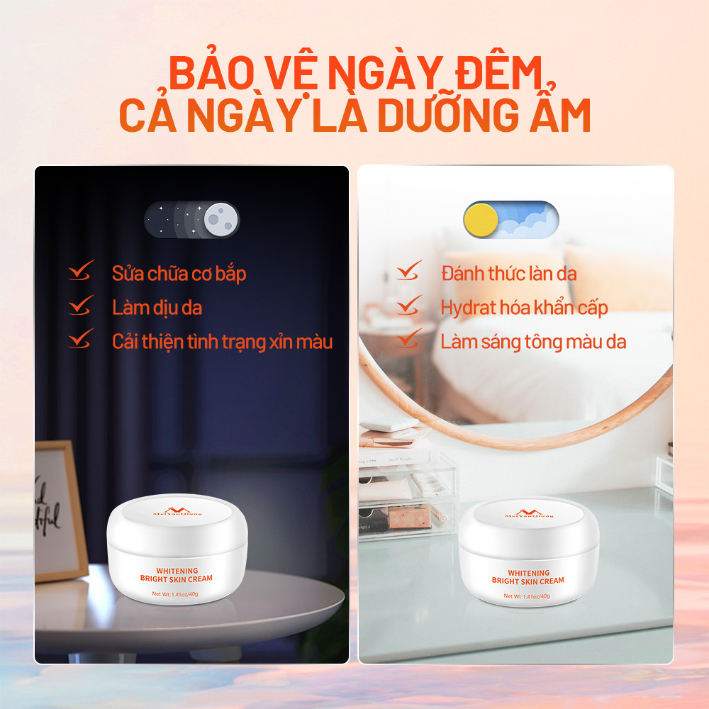 Ảnh MeiYanQiong Kem sáng da Xóa Nám Làm Trắng Ẩm Làm mờ nếp nhăn Phục Hồi Mờ Thâm Sạm Nám 40g 3