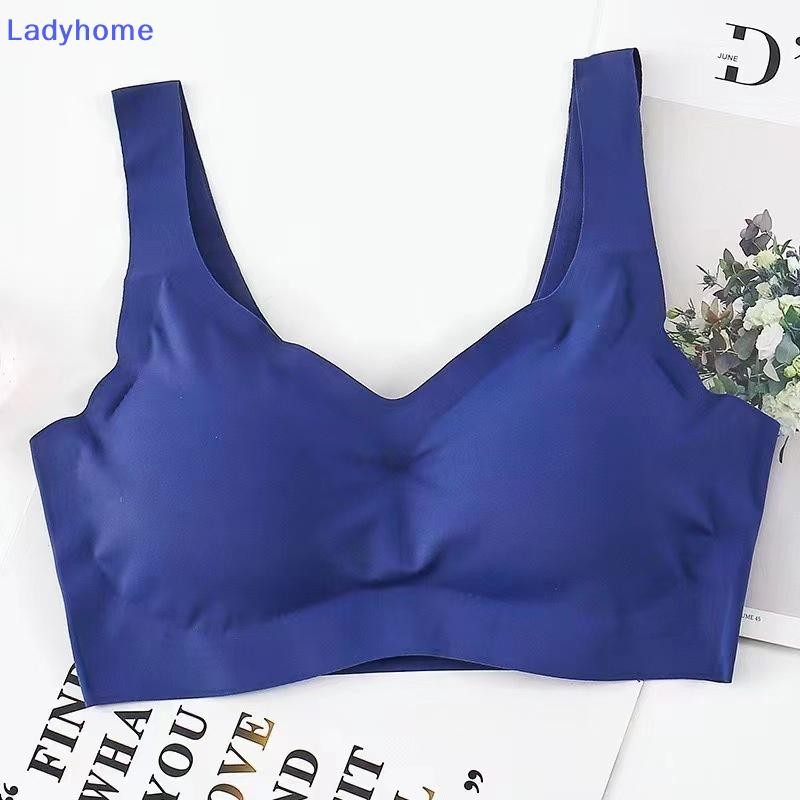 Lady Có Thể Tháo Rời Ngực Pad Kéo Lên Áo Ngực 2024 Nữ Liền Mạch Băng Lụa Áo Ngực Không Có Vòng Thép Thoáng Khí Đẩy Lên Yoga Vest VN