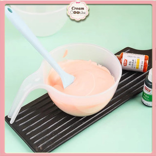 Tô Trộn Kem Bơ / Bánh Macaron Có Tay Cầm/Bát Nhựa Đánh Kem Pha Mầu Trang Trí Bánh Mới