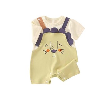 Áo liền quần trẻ sơ sinh có thiết kế sư tử dễ thương – Hoàn hảo cho quần áo bé trai sơ sinh (0M-24M)