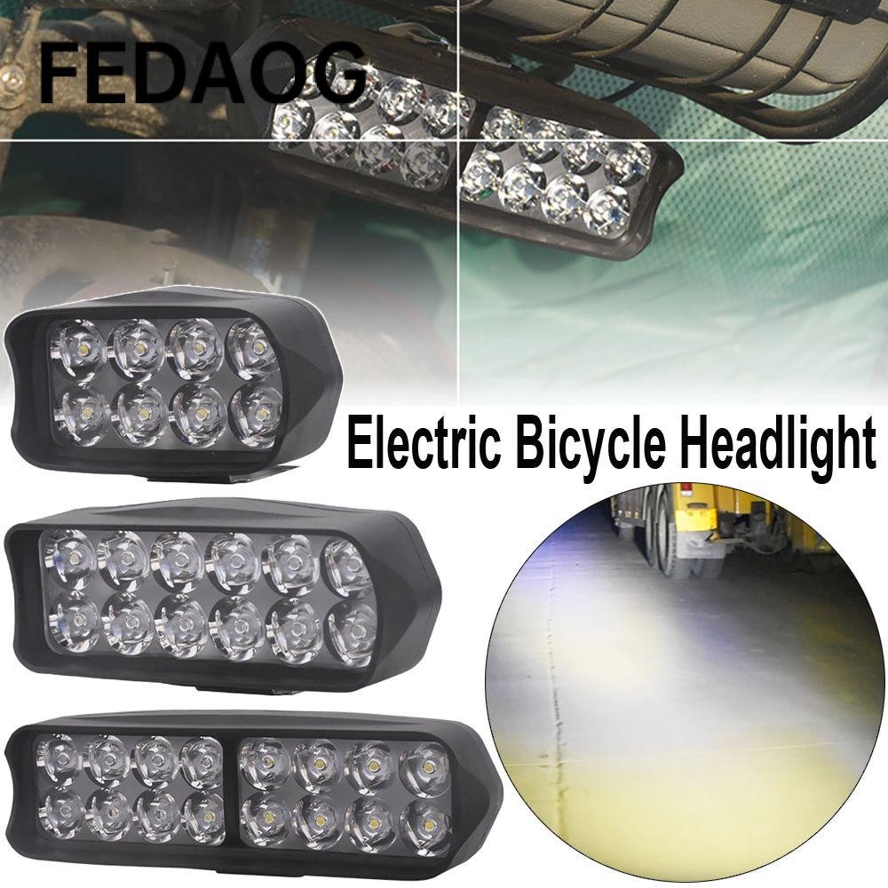 FEDAOG Đèn Pha Xe Đạp Điện 12V-80V Xe Tay Ga Xe Máy Tái Trang Bị Linh Kiện 8 / 12 / 16 Đèn LED