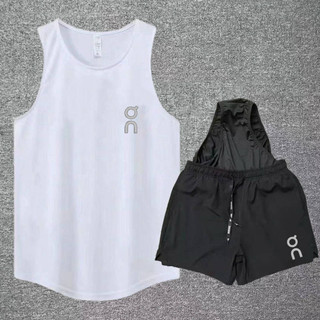 Track and Field Sports Student Training Quick-Drying Sports Suit Men's Marathon Running Mesh Vest with Lining Shorts 1te4