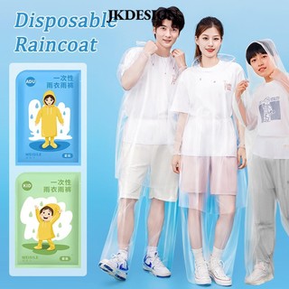 Jkdesign 1 Bộ Áo Mưa Bọc Chân, Bao Bì Thẻ Áo Mưa Dùng Một Lần Trong Suốt, Du Lịch Cắm Trại Di Động Dày Tiện Lợi Che Mưa Trẻ Em / Người Lớn