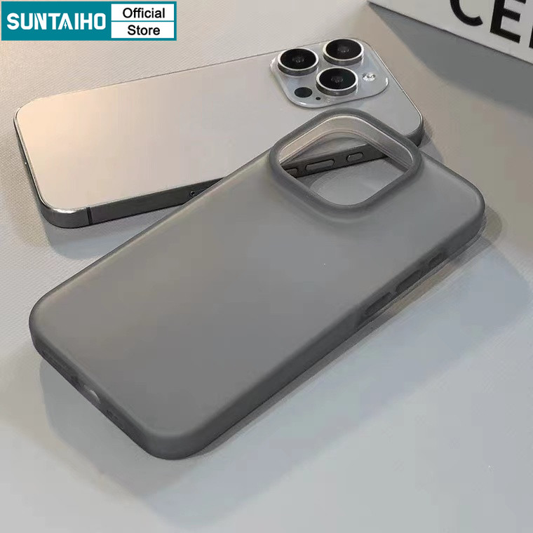 Mô tả Suntaiho Ốp Lưng iPhone Đơn Giản Trong Suốt Mờ Nhám Đen Chống Bẩn Ốp Điện Thoại Cao Cấp TPU Mềm Trắng Chống Sốc Cho Iphone 16 15 14 13 12 11 Pro Max IP 7 8 Plus Iphon X XR Xs Max - 2