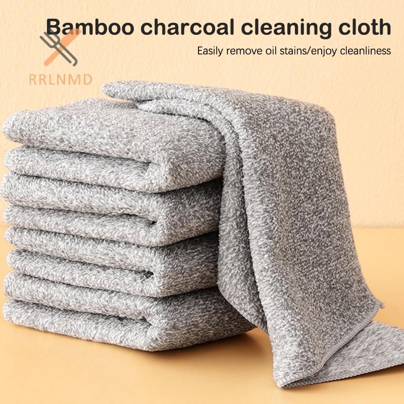 Rrlnmd > Khăn lau nhà bếp mềm Khăn lau sợi than Khăn lau bát đĩa Thấm hút không dầu Khăn lau bát đĩa Khăn lau bát đĩa MỚI