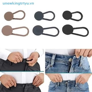 Unewtyu 5 Nút mở rộng quần 15mm / 18mm Bộ mở rộng eo linh hoạt cho quần jean màu đen Quần bà bầu Kéo dài nút cao su VN