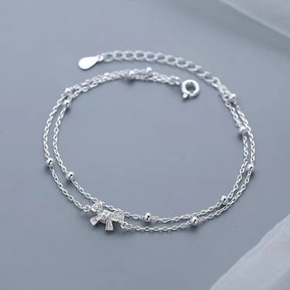 S925 Bạc Đôi Bướm Vòng Tay Đơn Giản Trang Sức Thời Trang Nữ Sinh Quà Tặng