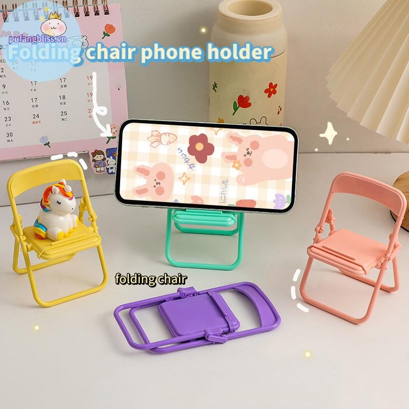 Pufangbliss Hình Ghế Điện Thoại Di Động Di Động Dễ Thương Nhiều Màu Sắc Có Thể Điều Chỉnh Ghế Gấp Lười Điện Thoại Để Bàn Giá Đỡ Cho Điện Thoại Di Động VN