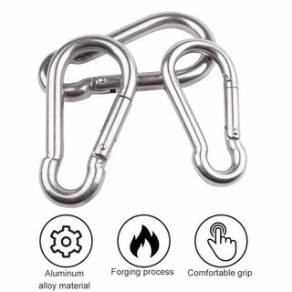 Set 10 Móc Khóa Carabiner Chữ D Mini Bằng Hợp Kim Nhôm Tiện Dụng Khi Đi Cắm Trại ALINE