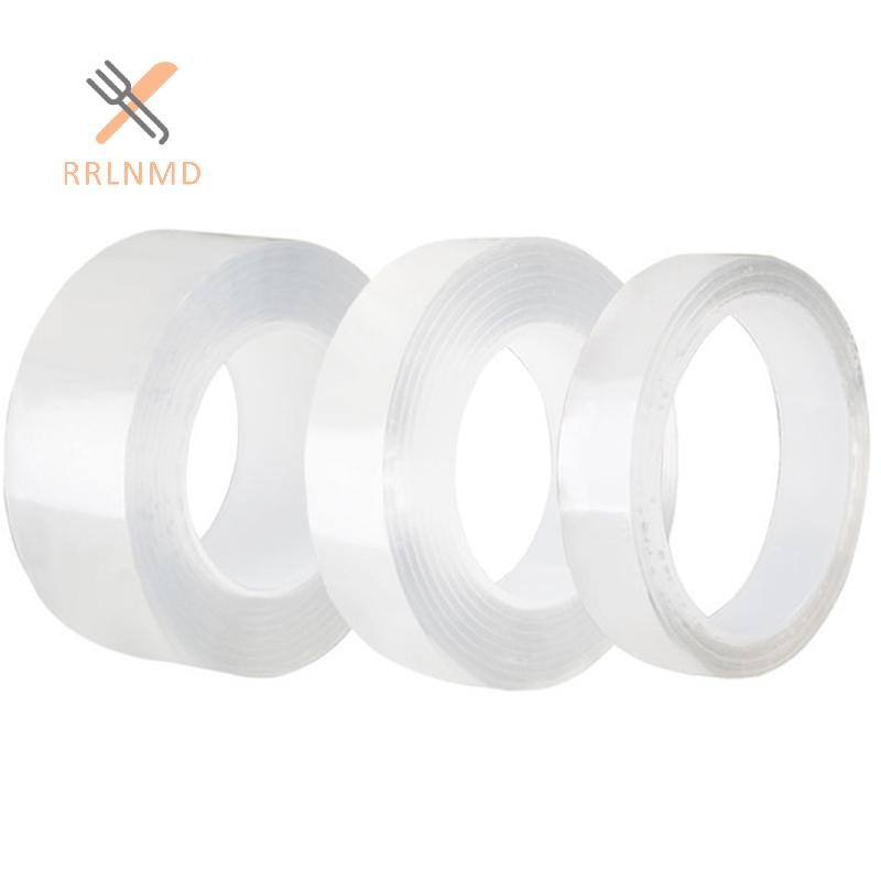 Rrlnmd 1 / 2 / 3 / 5M Nano Băng keo hai mặt trong suốt có thể tái sử dụng Băng dính chống nước MỚI