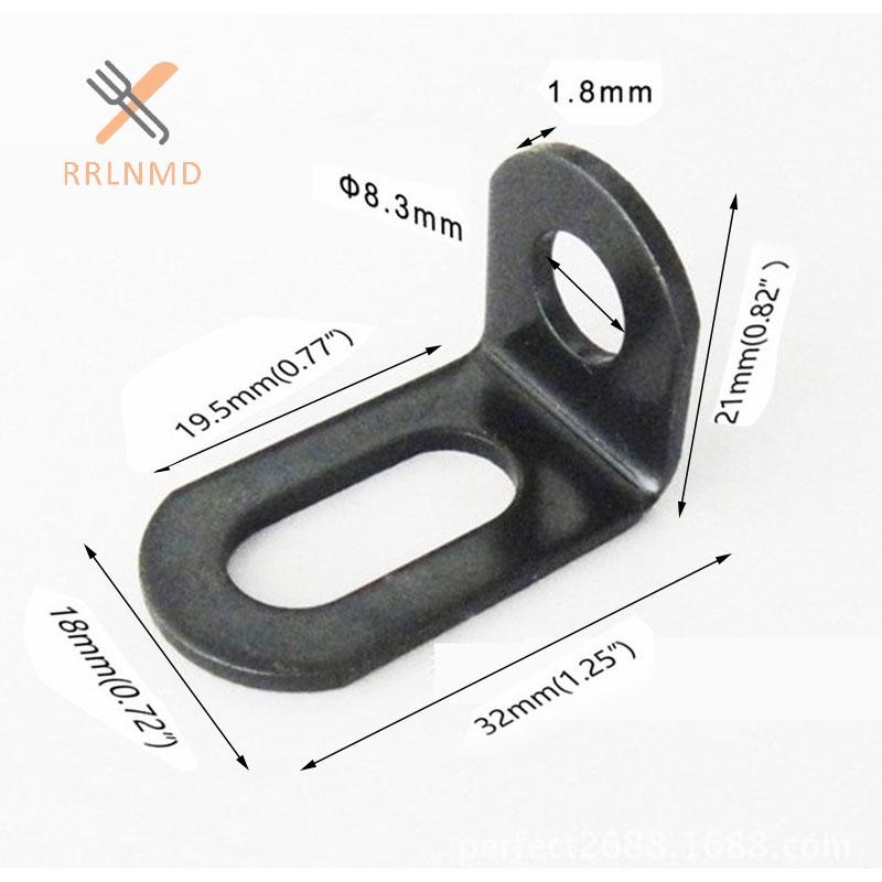 Rrlnmd 10 Chiếc Góc Kim Loại Nẹp s Góc Phải L Hình Nẹp Đen MỚI