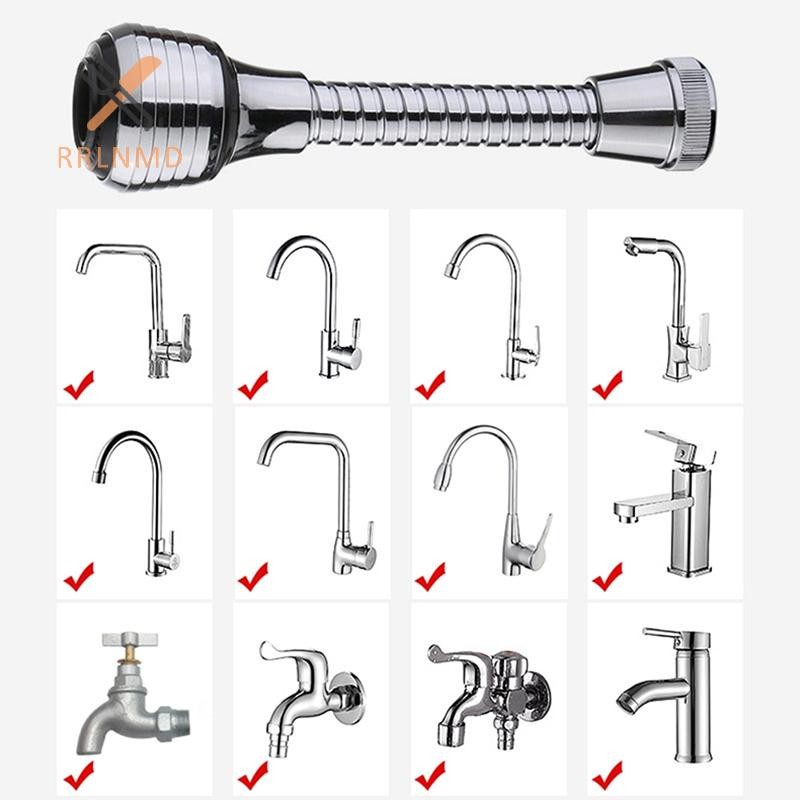 Rrlnmd Tiện Ích Nhà Bếp 2 Chế Độ Xoay 360 Bong Bóng Cao Áp Vòi Mở Rộng MỚI