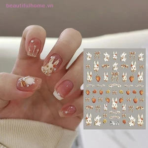 Nhãn dán móng tay dâu tây đáng yêu Phim hoạt hình 3D dập nổi tự dính Nhãn dán trang trí móng tay nghệ thuật 3D Decal làm móng tay [Làm đẹp]
