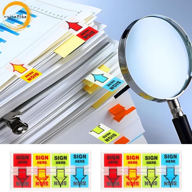 500 Chiếc Ký Ở Đây Miếng Dán, Nhãn Dán Dính Ký Ở Đây Tabs Ký Bài Ở Đây Cờ Cho Văn Phòng Tại Nhà Trường Học (4 Màu)