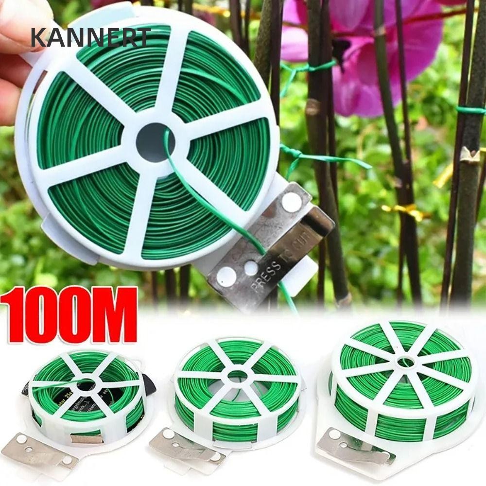 Kannert 1 Chiếc Dây Xoắn Vườn, Đa Năng 20 / 30 / 50 / 100M Gói Thực Vật Dây Sắt, Dây Sắt Cáp Buộc Tự Cắt Leo Cây Có Thể Tái Sử Dụng