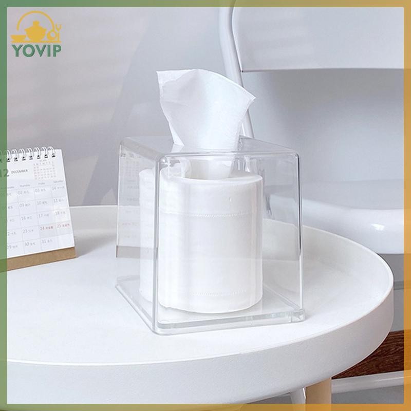YOVIP 1 Hộp Khăn Giấy Trong Suốt Dùng Để Bàn, Hộp Đựng Giấy Cuộn Phòng Tắm, Thích Hợp Cho Nhà Bếp Và Gia Đình Sử Dụng VN