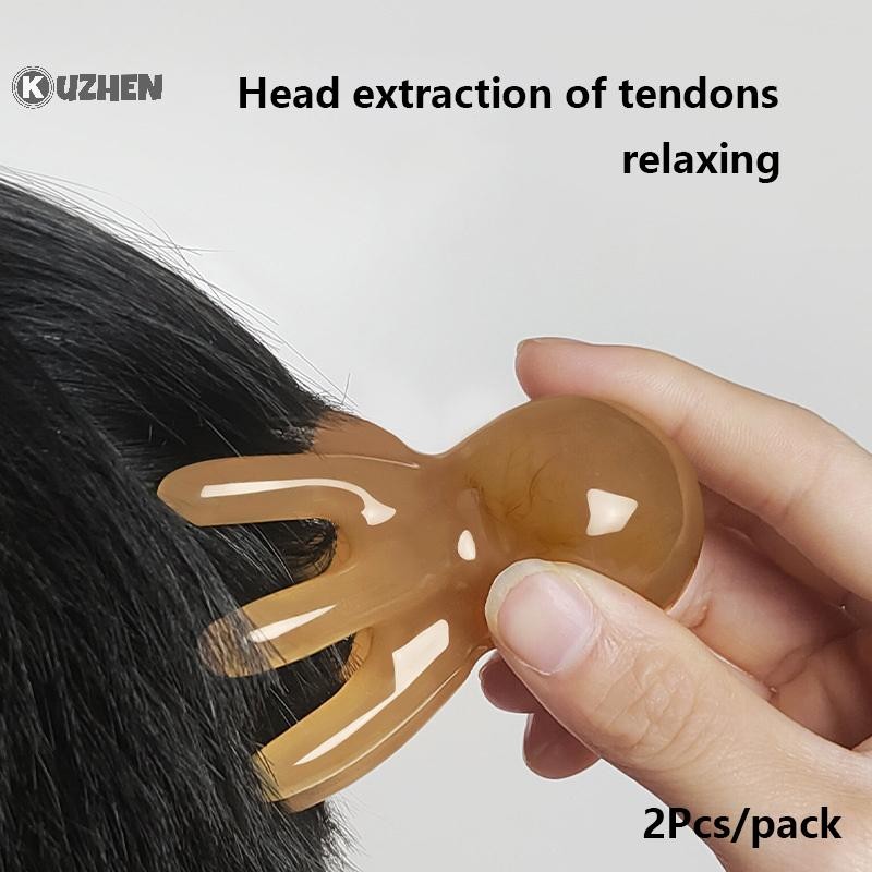 KUZHEN 2 Chiếc Nhựa Bạch Tuộc Lược Kinh Tuyến Massage Da Đầu Cạo Châm Cứu Massage Spa Sức Khỏe Cơ Thể Dụng Cụ HOT