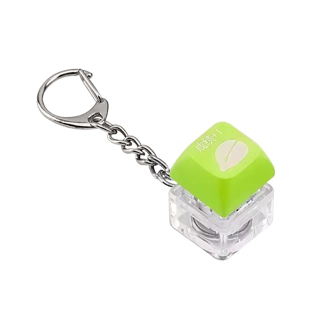 JIGK Fidget Móc Khóa, Bàn Phím DIY Keycap Ngón Tay Bàn Phím Mũ, Giảm Căng Thẳng May Mắn Phím Nút Clicker Đồ Chơi