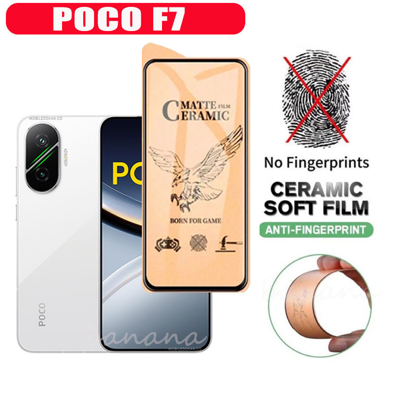 Ốp điện thoại chống sốc 3 trong 1 cho Poco F7 cho Poco C75 C71 Phim mờ gốm + Phim ống kính máy ảnh