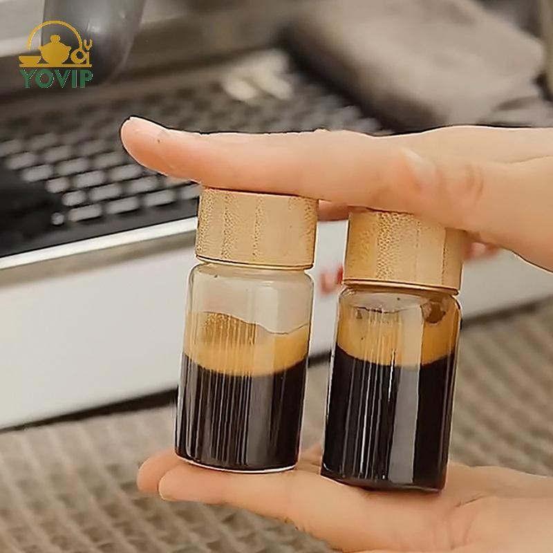 YOVIP 20 / 25 / 30ml Chai Thủy Tinh Cho Cà Phê Cô Đặc Nước Sữa Chống Rò Rỉ Chai Có Nắp Lọ Di Động Trống VN