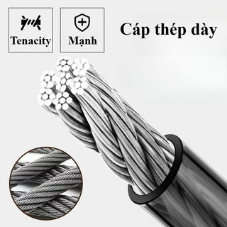 Dây Khóa Mật Mã 5 Số Cao Cấp - Chống Cắt Siêu Bề 60cm/40cm, Đổi Mã Dễ Dàng, Phù Hợp Xe & Cửa
