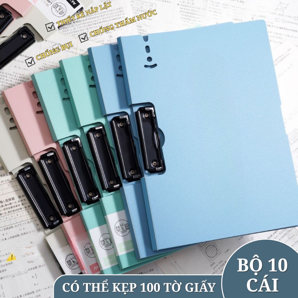 File Kẹp Tài Liệu A4 Văn Phòng, Kẹp Trình Chữ Ký Đơn Đôi Cao Cấp Chắc Chắn Nhiều Màu